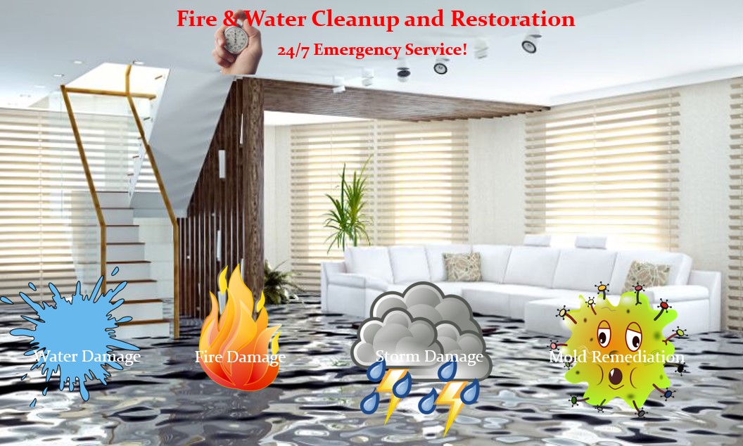 Commercial restoration and repair services — water, fire, mold damage